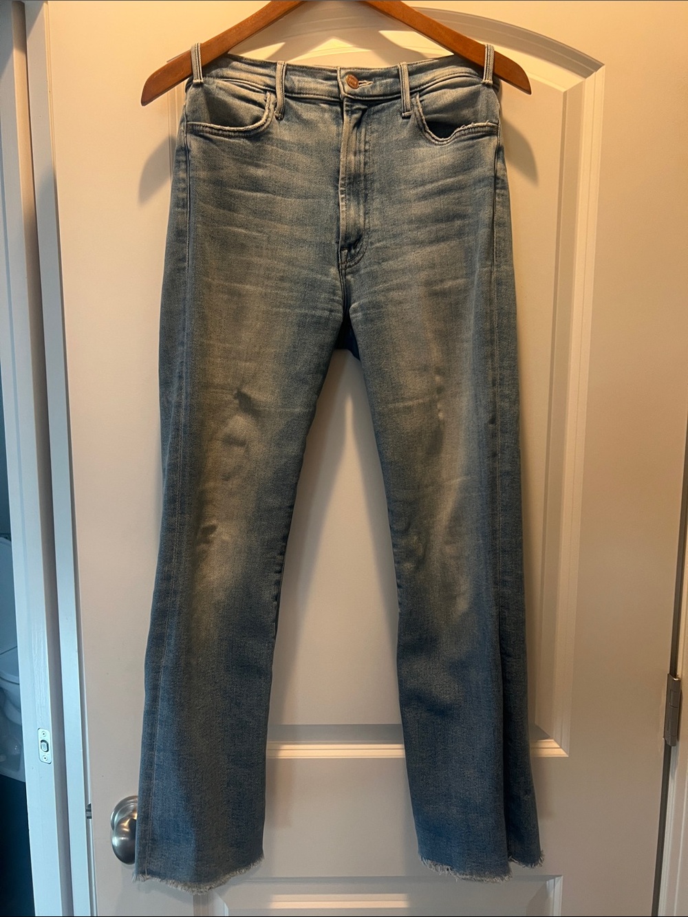 Mother Hustler Ankle Fray jeans